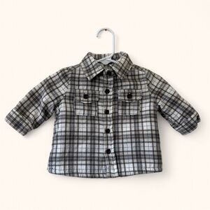 3M Boy Carters Long Sleeve Plaid Gorpcore Preppy Lumberjack Sherpa Lined Shacket